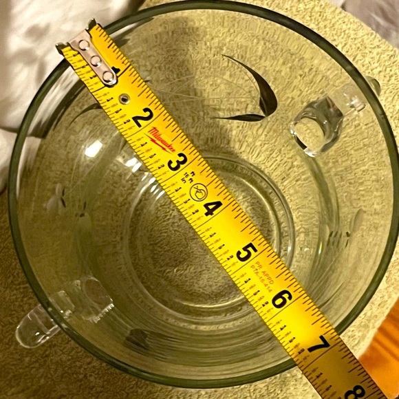 MCM Atomic Ice Bucket Antique Art Nouveau Clear Glass Silver Overlay - Picture 7 of 8